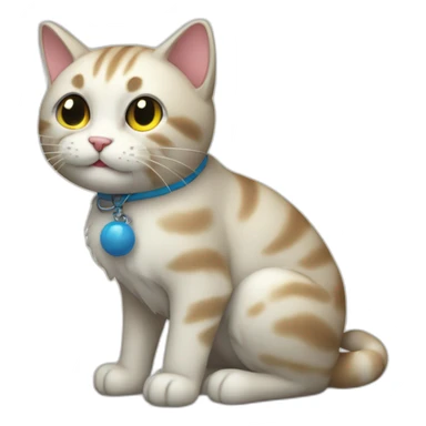 a cat with a toy of plaeasure sticker