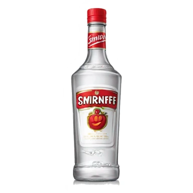 Smirnoff vodka bottle sticker