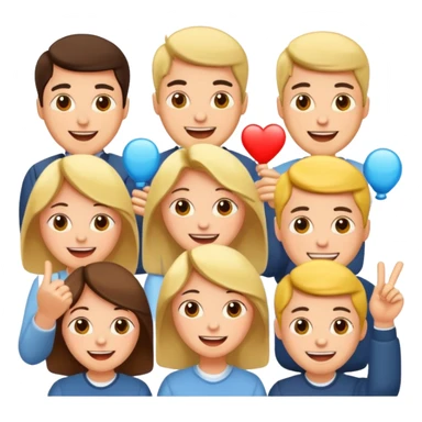 Quiz with happy people  sticker