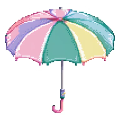 pastel umbrella sticker