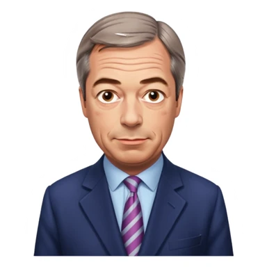 Nigel Farage, British politician, standing sticker