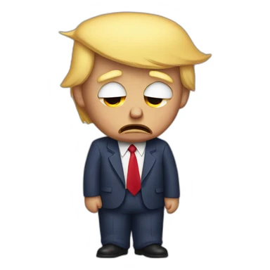 donald trump crying with tears sticker