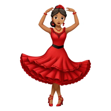 half woman flamenco dancer sticker