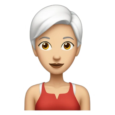 Mother Christmas but bald, full height sticker