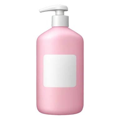 Light pink shampoo bottle sticker
