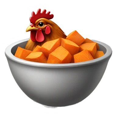 chicken chunk with sweet potatoes bowl sticker