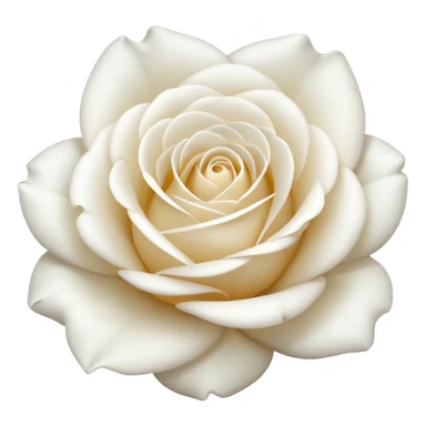 white rose, without green leaves, just flower sticker