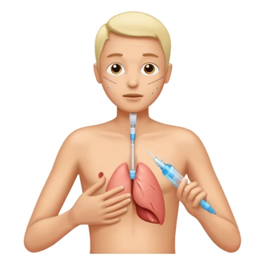 Injecting peptides into stomach drooping facial  sticker