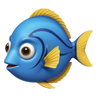 baby blue tang fish and a teddy bear sticker