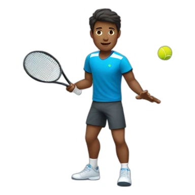Male tennis serve sticker
