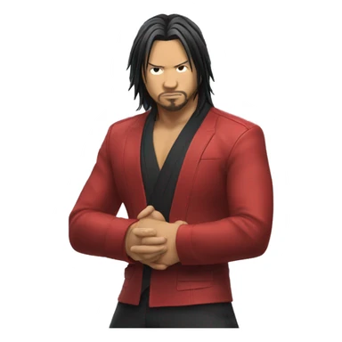 Shinsuke Nakamura doing his posture sticker