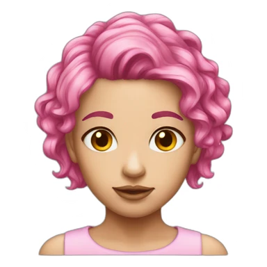very-ugly-girl-pink-hair sticker
