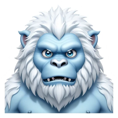 Cinematic Realistic WoW Yeti Portrait, head tilted epicly and inquisitively, showcasing a primal blend of raw might and mystical allure. His thick, shaggy fur in icy whites and pale blues and piercing ice-blue eyes are rendered in meticulous detail under dynamic, frosty lighting, high shine, epic and awe-inspiring, embodying the mystique of the frozen wilderness. sticker