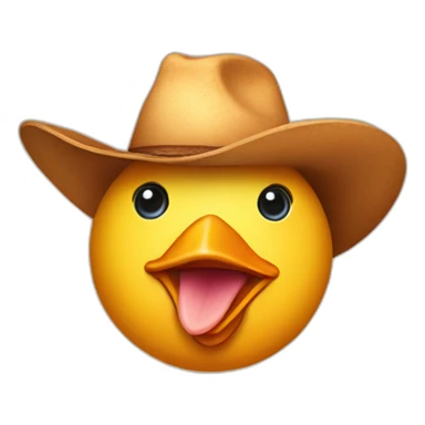 planet Venus with a cartoon cowboy hat and happy chicken face sticker