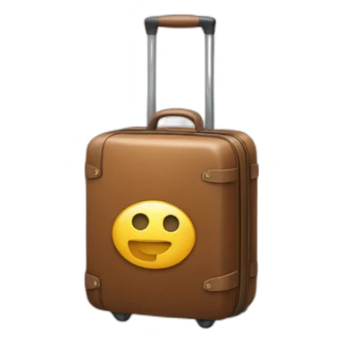 travel luggage with shield with a tick mark sticker