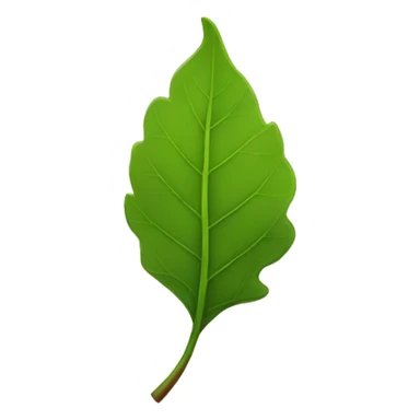 create a emoji pic of a leaf. sticker