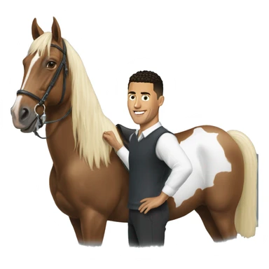 Ronaldo qui fait du cheval sticker