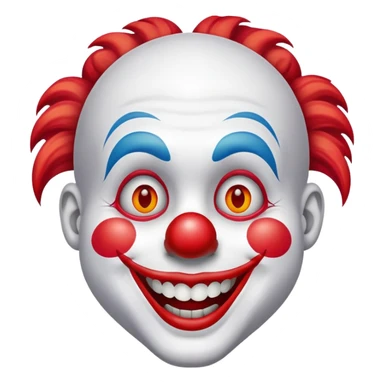 classic clown face sticker