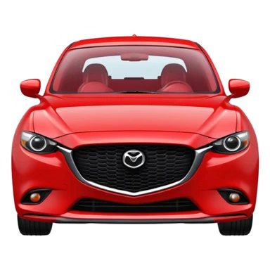 A 3d mazda rs6 red with headlights on emoji and not image sticker