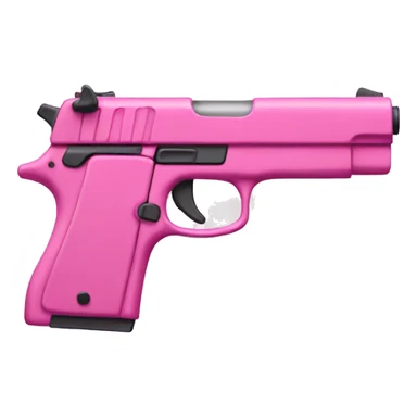 pink gun with a perspective on a slight angle sticker