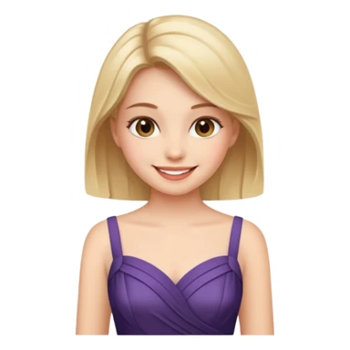 smiling girl in elegant dress sticker