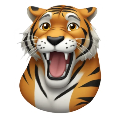 The rock as a tiger but he looks like a rock sticker