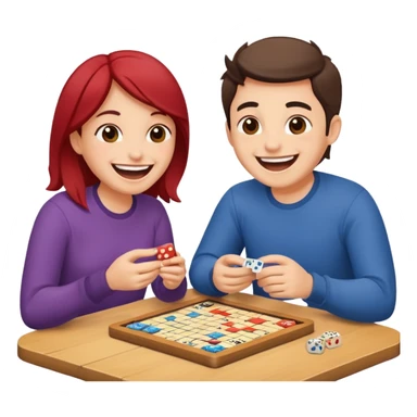 two friends playing a boardgame sticker