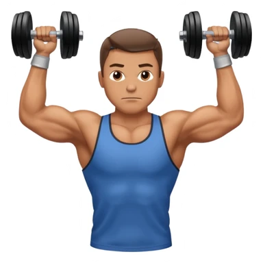 guy working out arms weights  sticker