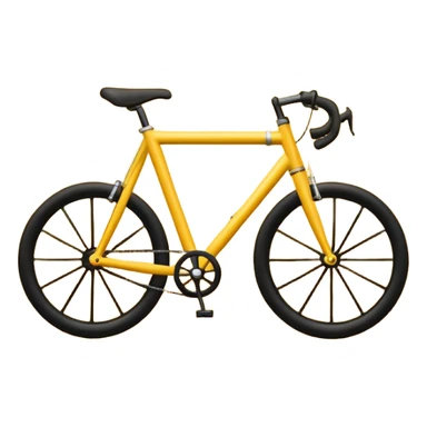 Create a Telugu Desam Party (TDP) flag emoji: bright solid yellow background, simple black bicycle icon in the center. Flat emoji style, bold colors, clean edges, no text, no gradients, no shadows. Square 1:1 ratio, transparent background, minimal and clear like a system emoji. sticker