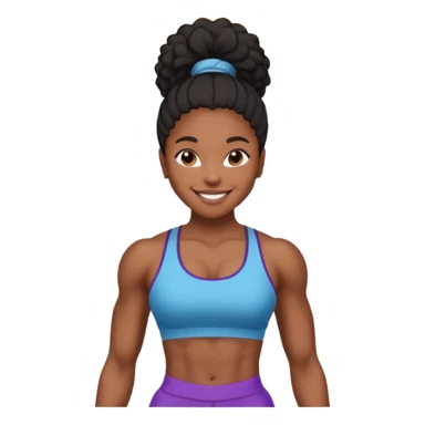 Black gym girl sticker
