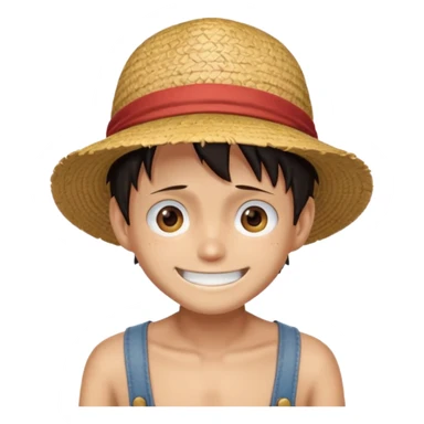 Luffy smiling animie style sticker