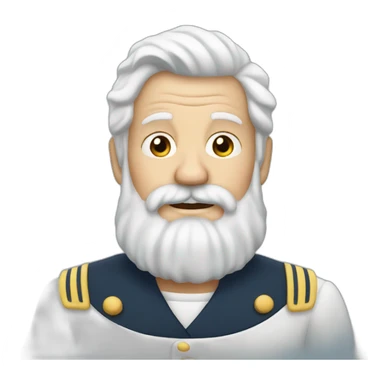 Old fashioned sailor with a white beard sticker