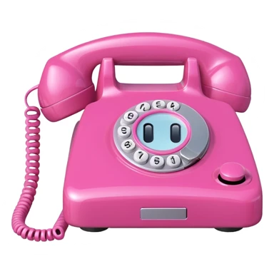 pink phone call \caller id bubble sticker