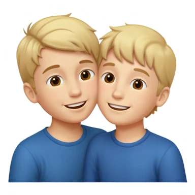 Two boys kissing sticker