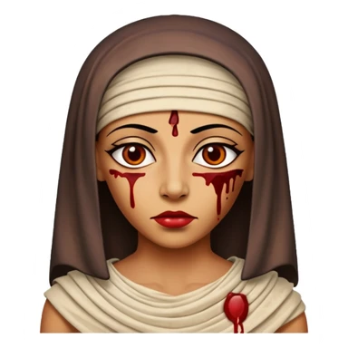 halloween mummy egyptian blood stains funny  sticker