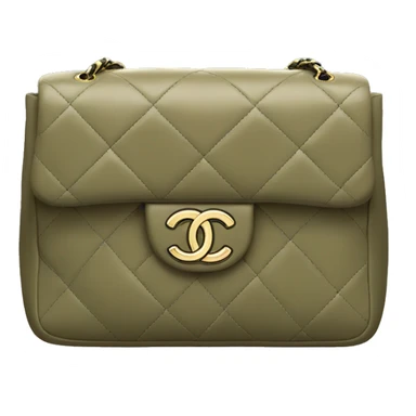 Chanel flap bag khaki sticker