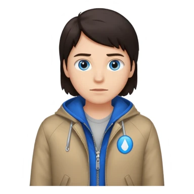 Jacket half-unzipped sticker