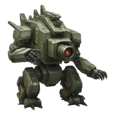 Godzilla mech with artillerie canon sticker