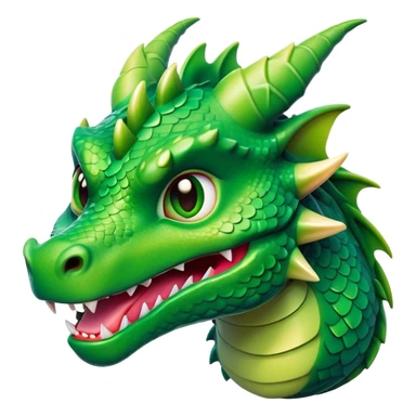 Cinematic Comical Dragon Portrait Emoji, Head tilted dramatically with an exaggeratedly amused expression, featuring a striking, glossy scaled body with bold, angular details and wide, expressive eyes brimming with playful disbelief; rendered with vibrant, lifelike textures and natural shadows, high shine, dramatic yet playful, styled with an air of cheeky mythical mischief, soft glowing outline, capturing the essence of a spirited and over‐the‐top dragon that looks ready to breathe fire into viral fame! sticker