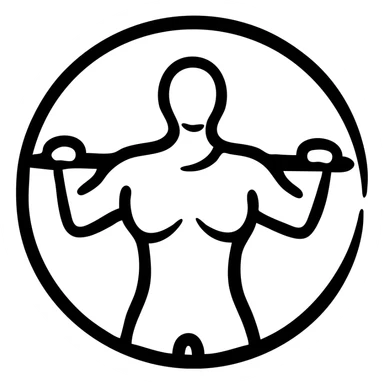 gym icon, hand drawn black outlined style sticker