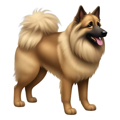 Fluffy Belgian Tervuren  sticker