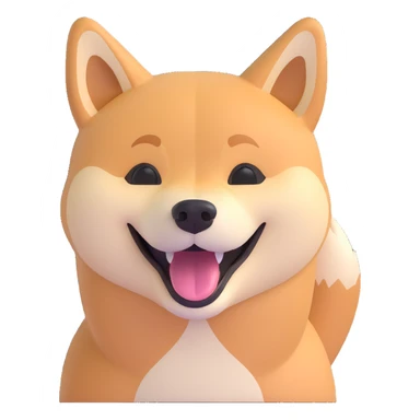 shiba inu, laughing sticker