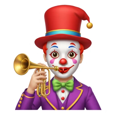  Clown with trumpet sticker