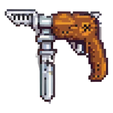 a multitool, like a pocket-knife with multiple tools, pixel art style, detailed sticker