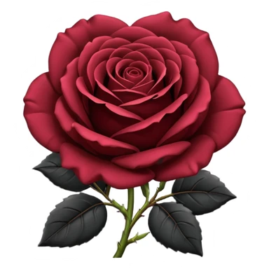 Create black rose emoji sticker