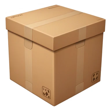 single box or parcel representing Waren goods sticker