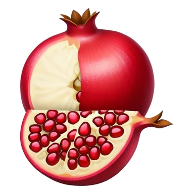 half cut pomegranate sticker