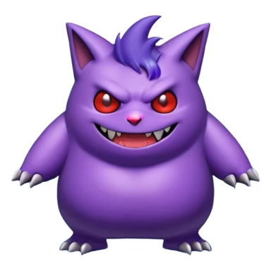 gengar from pokemon on a huge waterfall using poison magic sticker