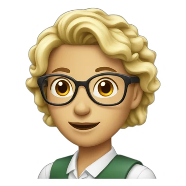 Horse professor woman sticker