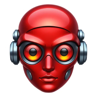 glitter red cyberpunk sticker